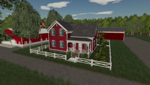 FS19_Placeable US farm house - Placeables - American style modding