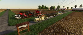 Finishing up for the day at the hog farm.